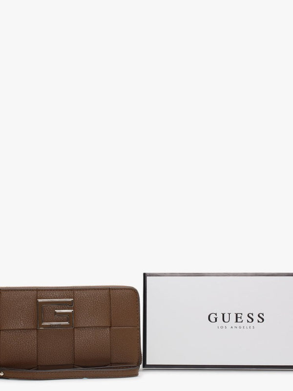 Large Liberty City Cognac Zip Around Wallet