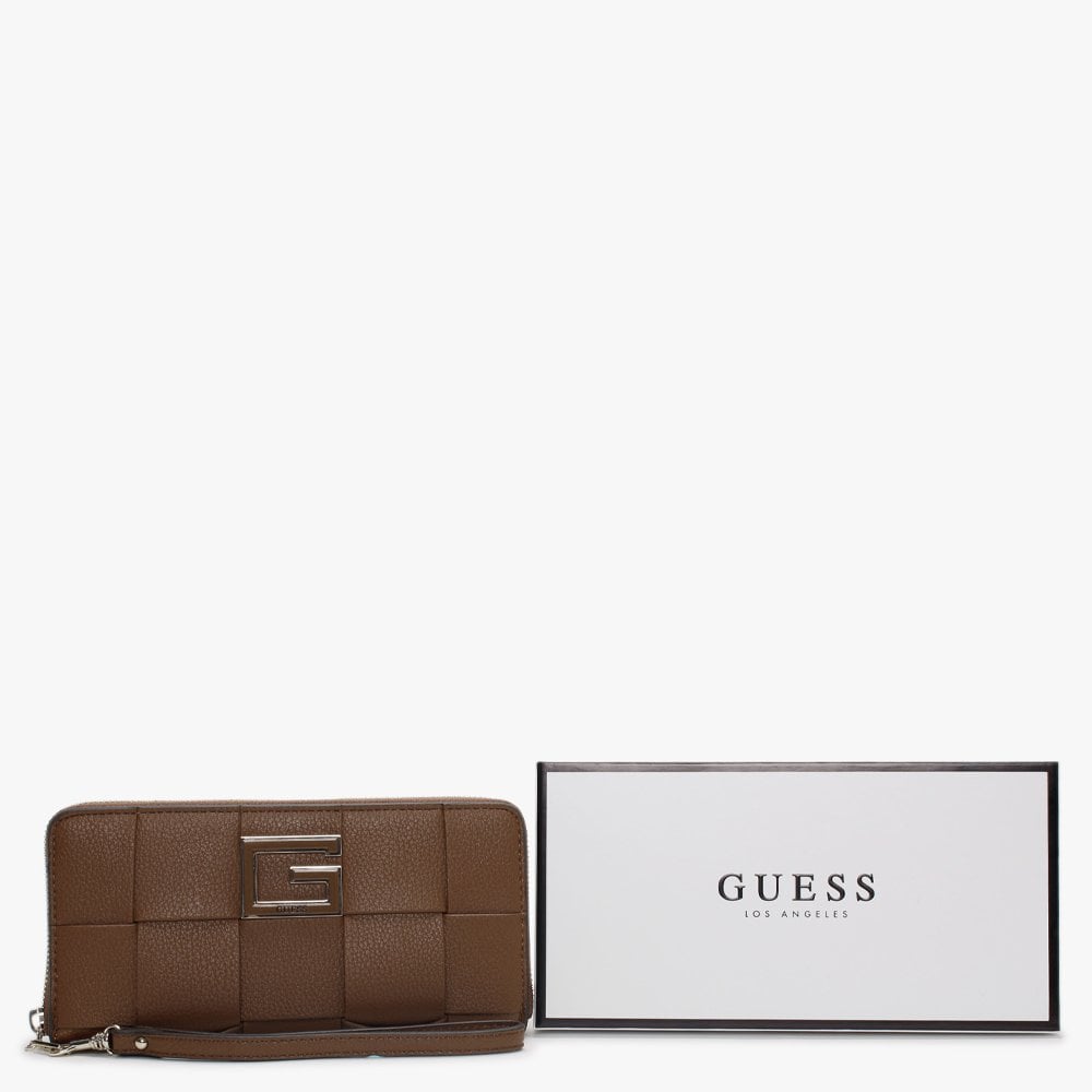 Large Liberty City Cognac Zip Around Wallet