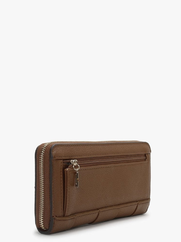 Large Liberty City Cognac Zip Around Wallet