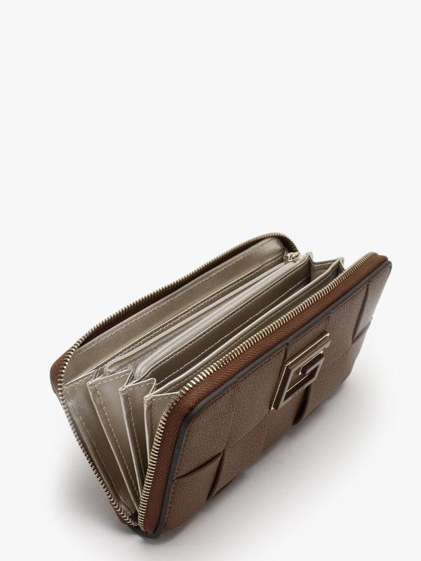 Large Liberty City Cognac Zip Around Wallet