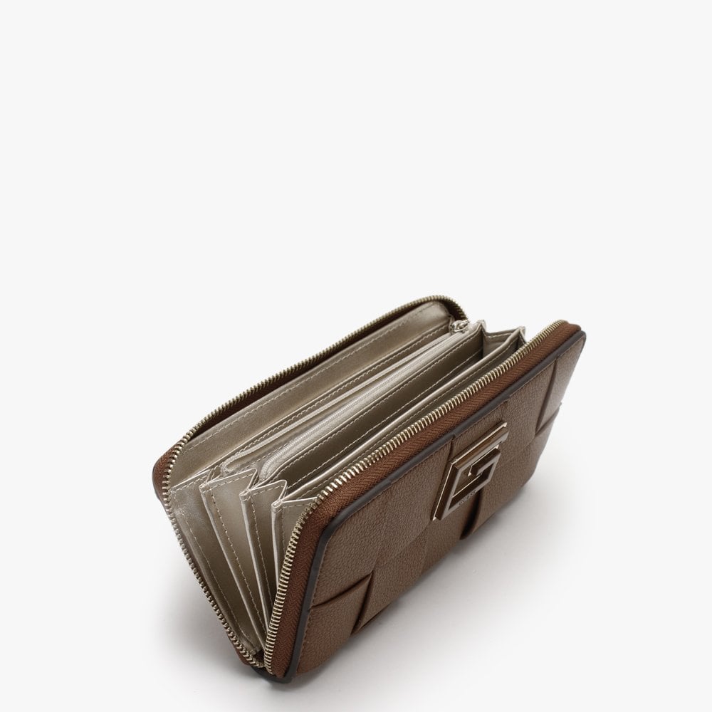 Large Liberty City Cognac Zip Around Wallet