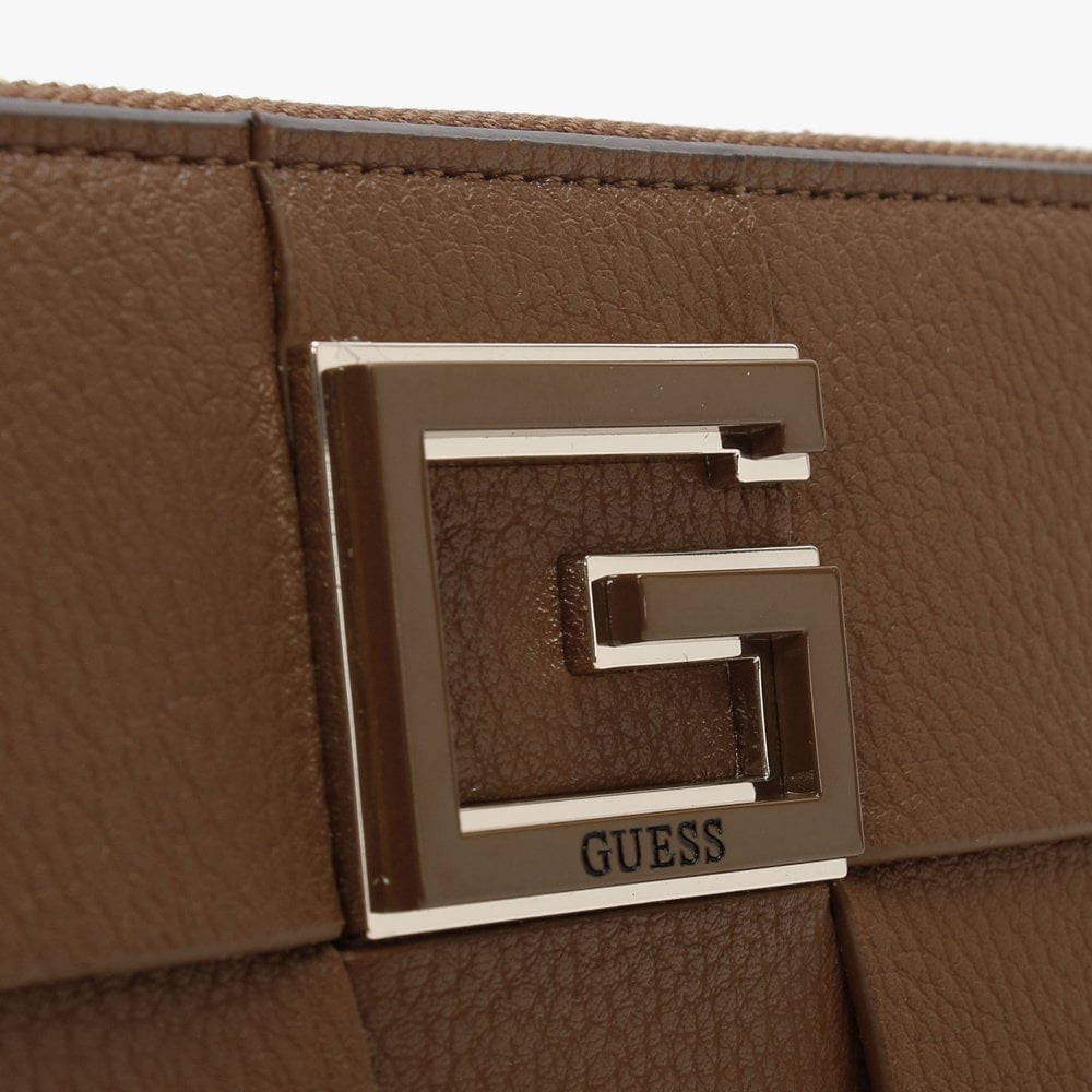 Large Liberty City Cognac Zip Around Wallet
