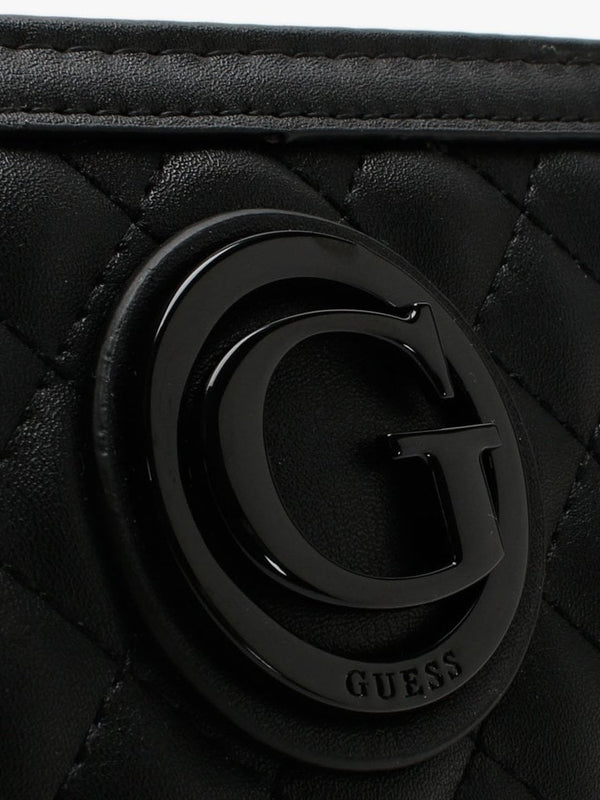 Large Heyden Black Quilted Zip Around Wallet