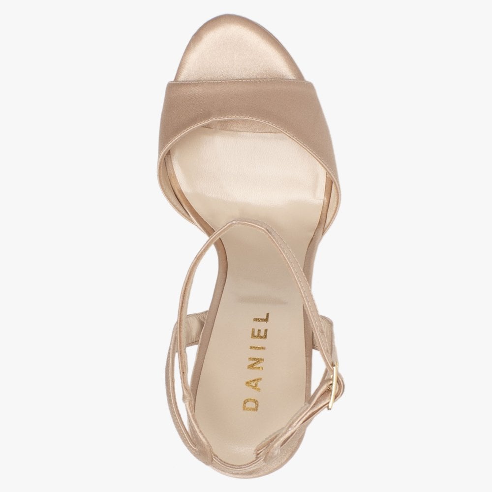 Formy Pink Satin Platform Heeled Sandals