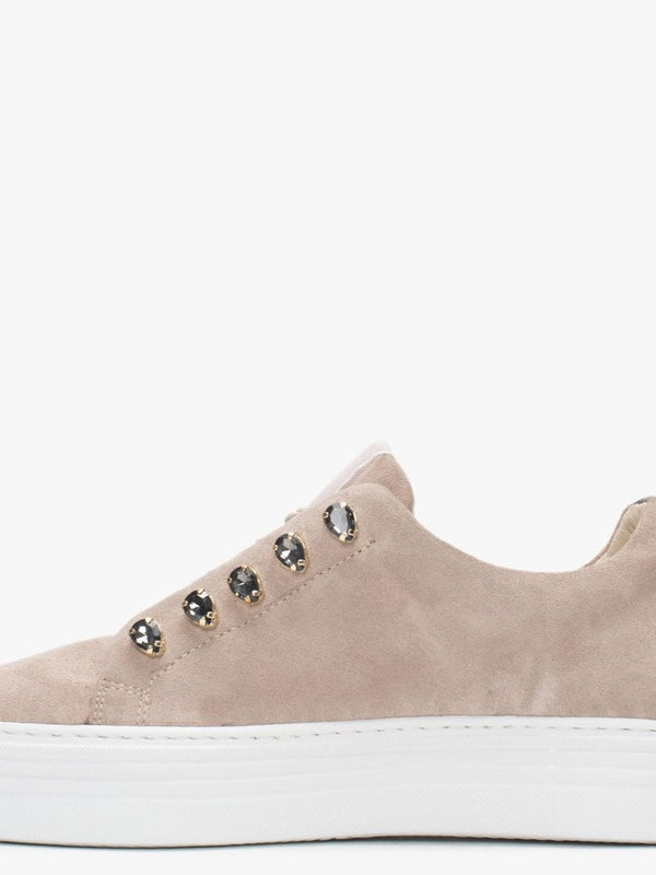 Mewjewell Pink Suede Flatform Trainers