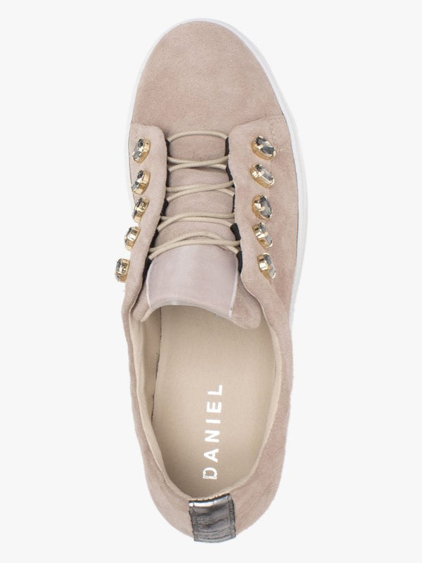 Mewjewell Pink Suede Flatform Trainers