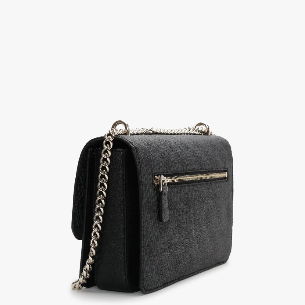 Alisa Black Repeat Logo Cross-Body Bag