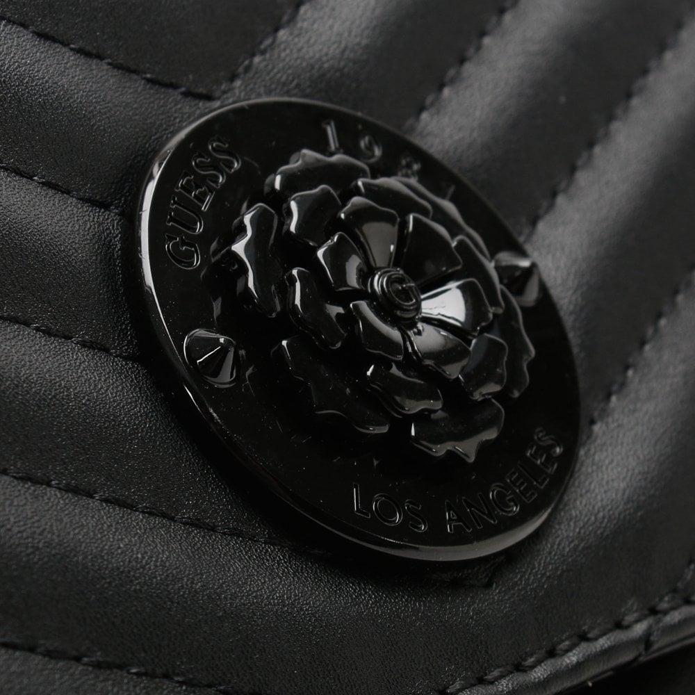 Lida Black Quilted Shoulder Satchel Bag