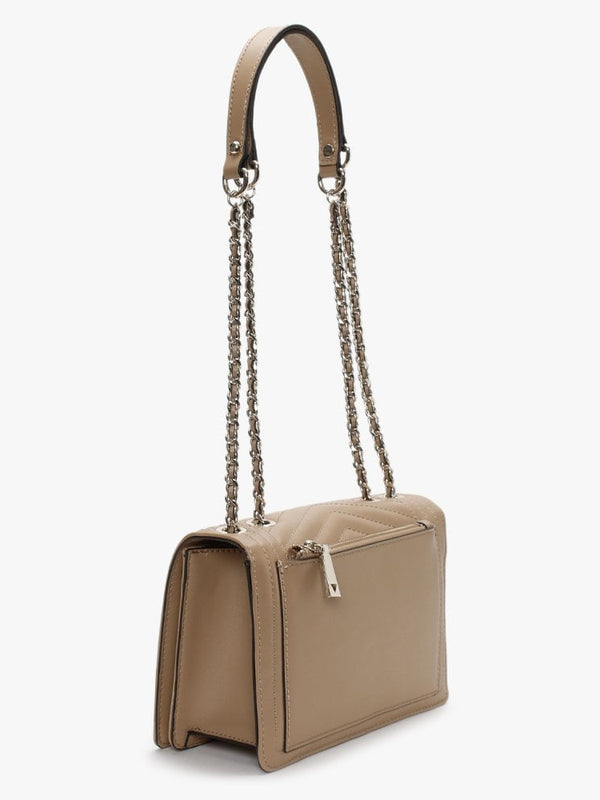 Lida Beige Quilted Cross-Body Bag