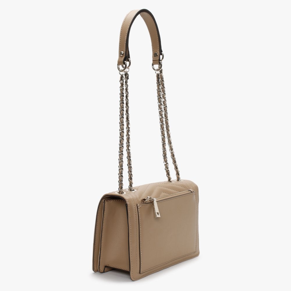 Lida Beige Quilted Cross-Body Bag