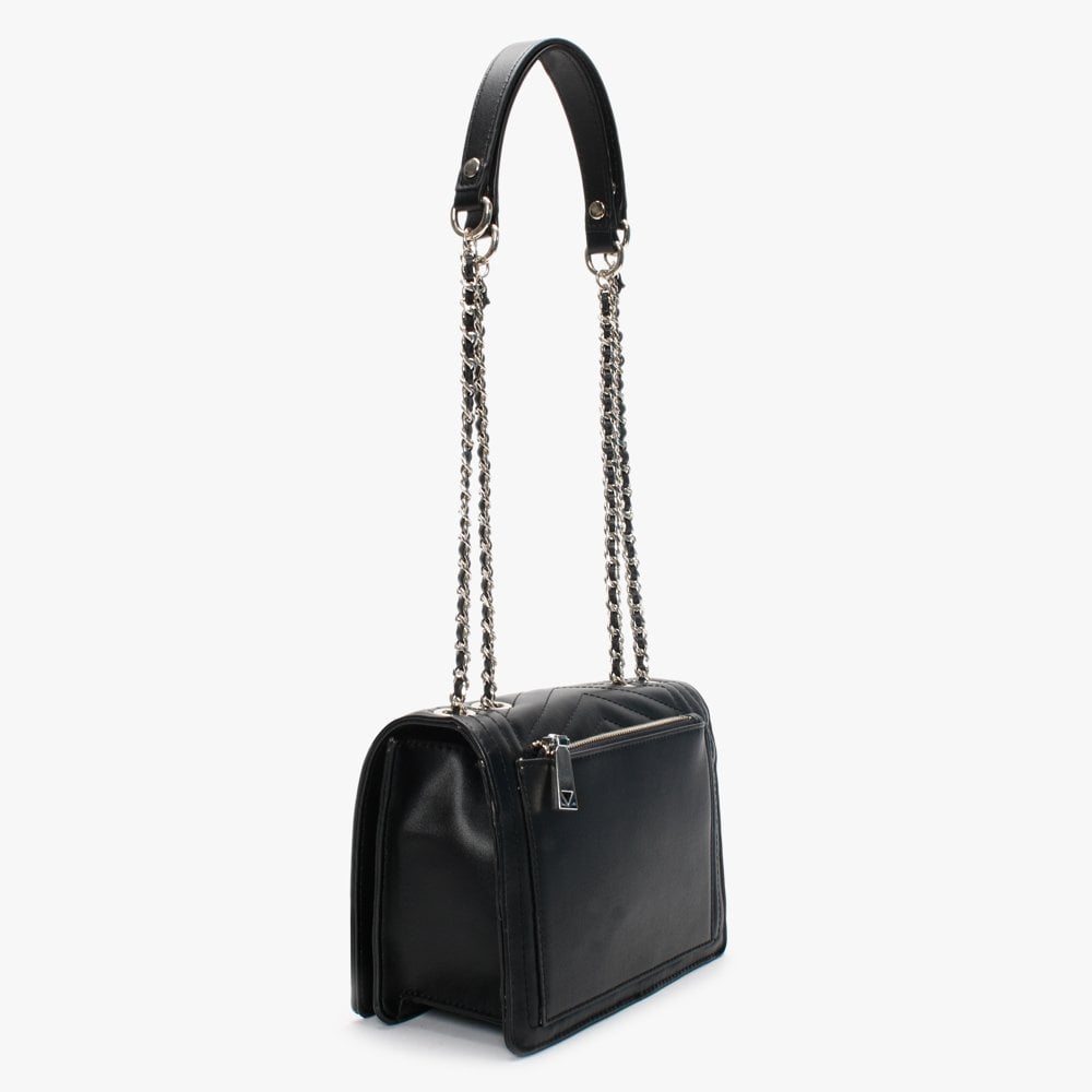 Lida Black Quilted Cross-Body Bag