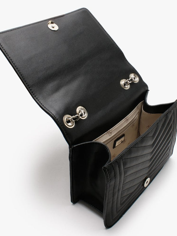 Lida Black Quilted Cross-Body Bag