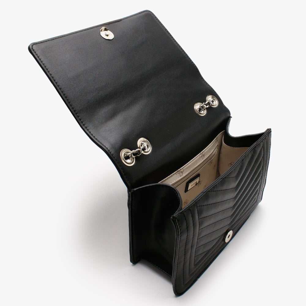 Lida Black Quilted Cross-Body Bag