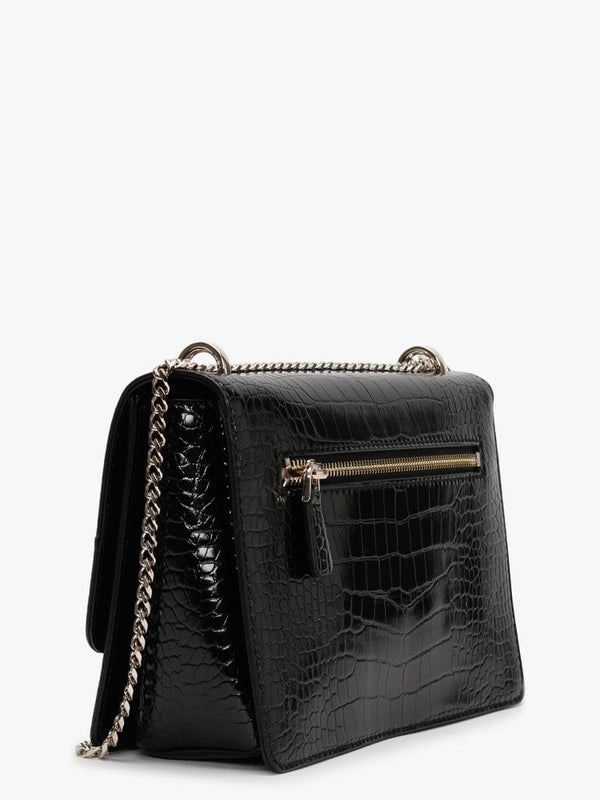 Katey Girlfriend Black Moc Croc Satchel