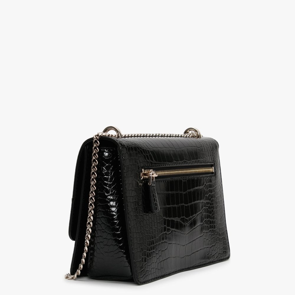 Katey Girlfriend Black Moc Croc Satchel