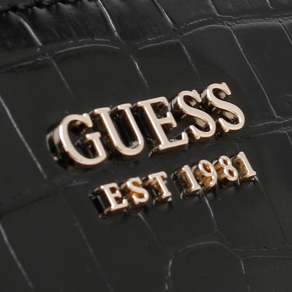 Katey Girlfriend Black Moc Croc Satchel