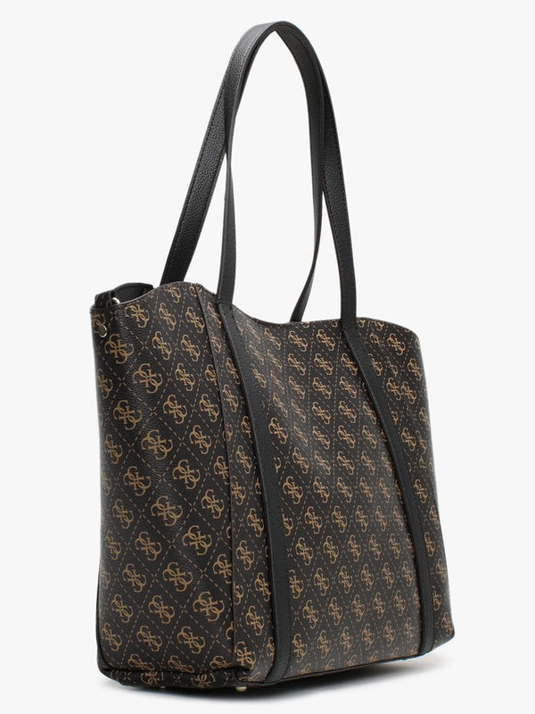 Naya Trap QL Brown & Black Repeat Logo Tote Bag