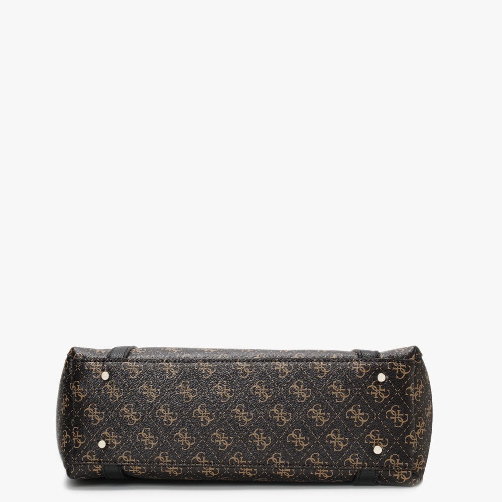 Naya Trap QL Brown & Black Repeat Logo Tote Bag