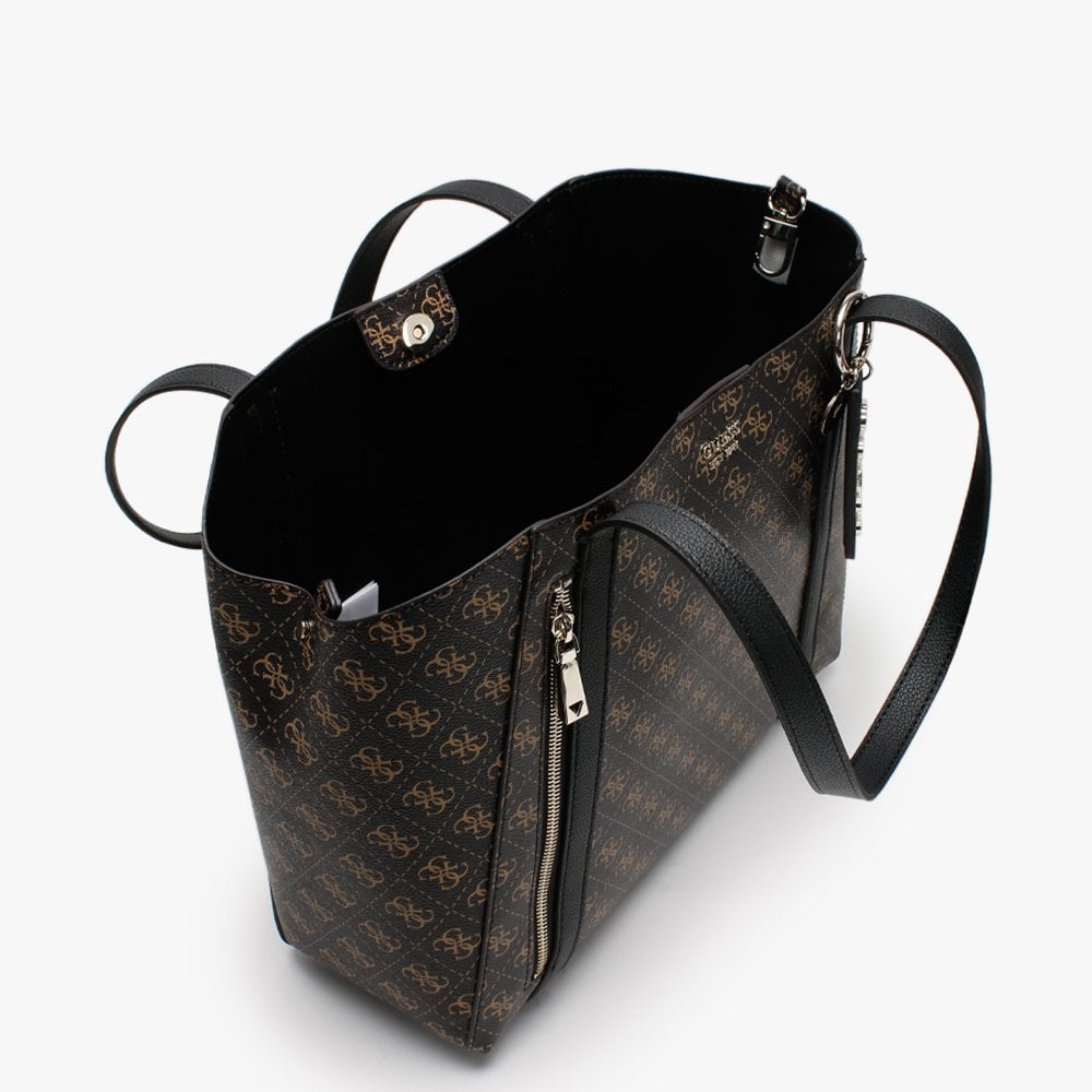 Naya Trap QL Brown & Black Repeat Logo Tote Bag