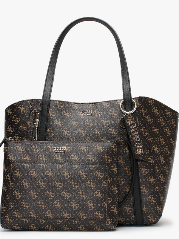 Naya Trap QL Brown & Black Repeat Logo Tote Bag