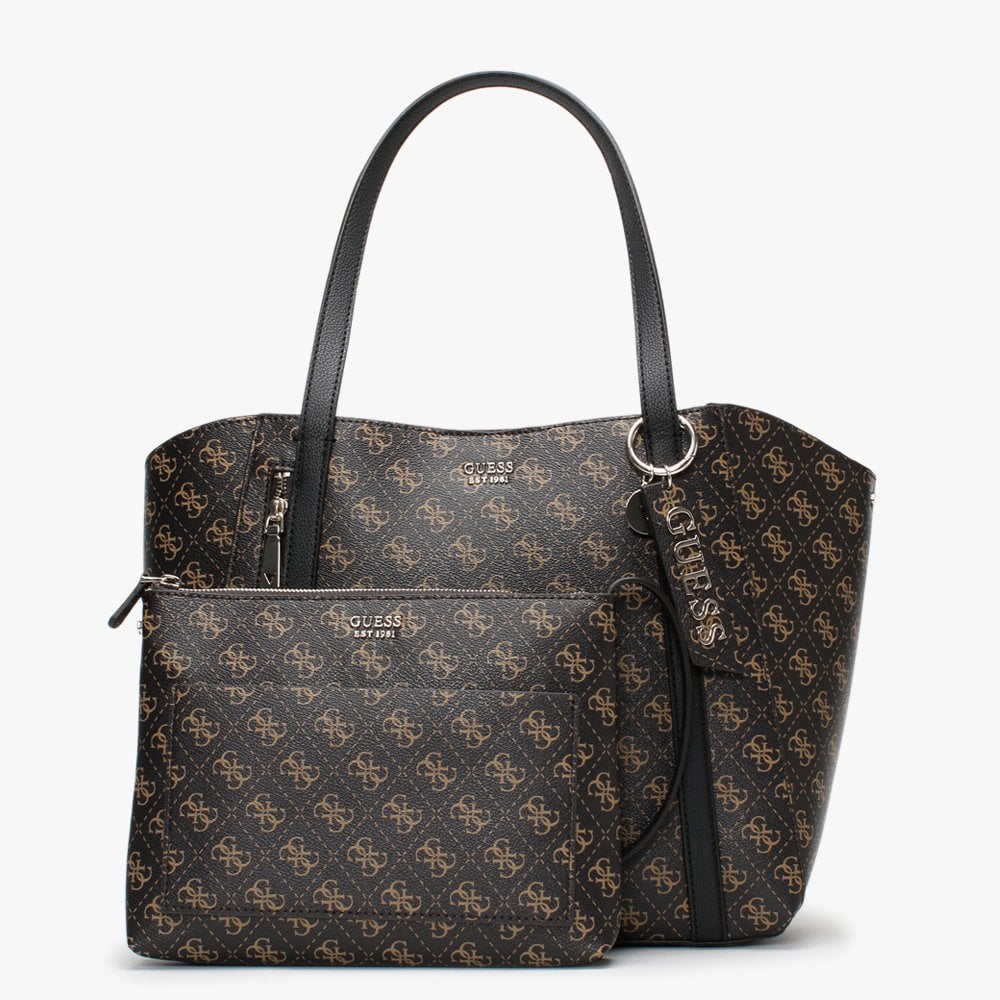 Naya Trap QL Brown & Black Repeat Logo Tote Bag
