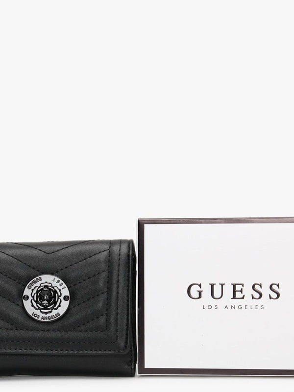 Small Lida Trifold Black Wallet