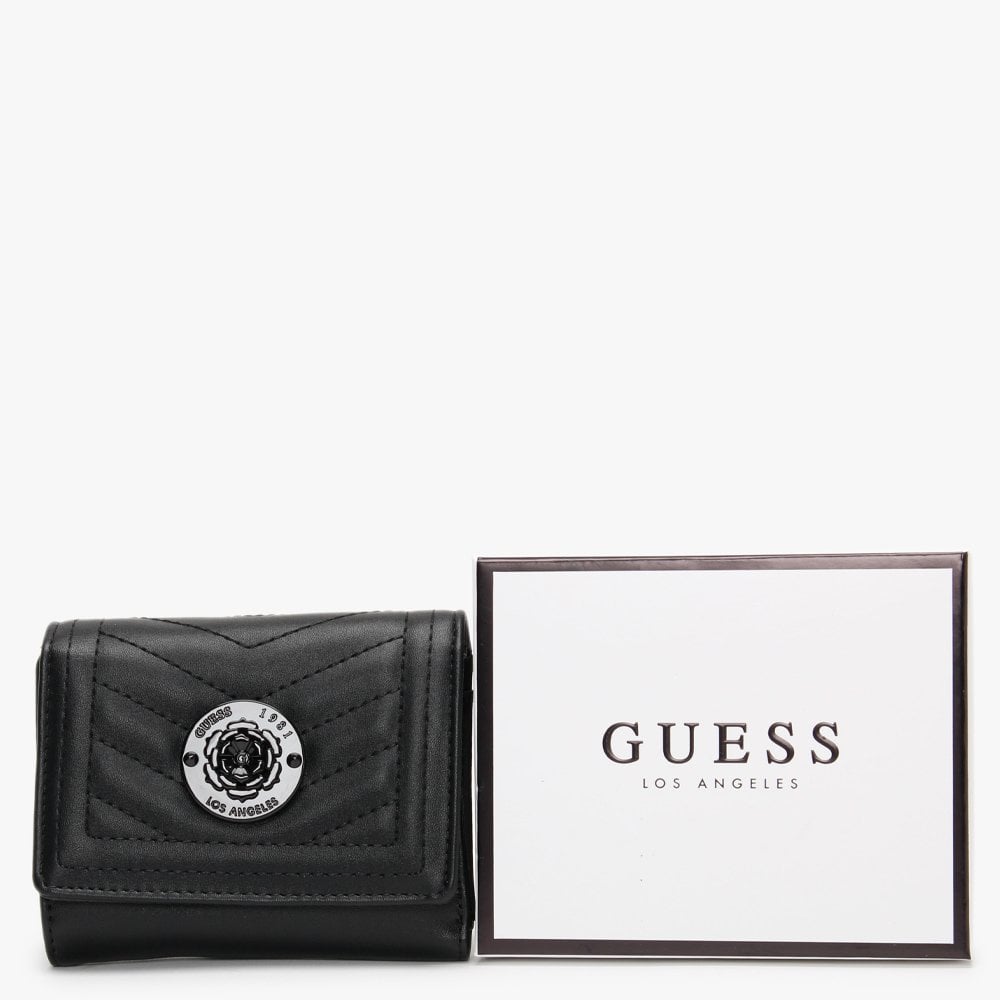 Small Lida Trifold Black Wallet