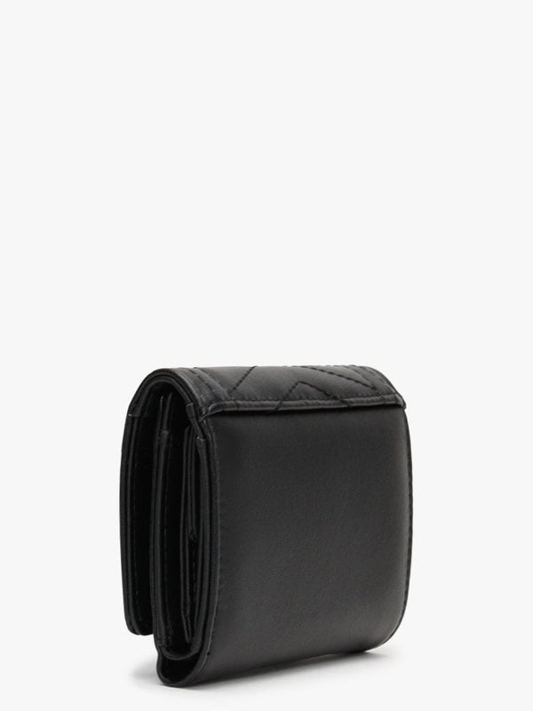Small Lida Trifold Black Wallet