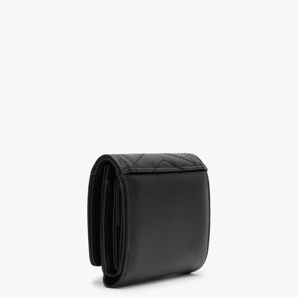 Small Lida Trifold Black Wallet