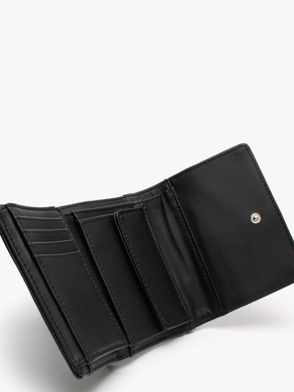 Small Lida Trifold Black Wallet