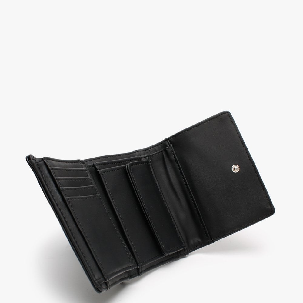 Small Lida Trifold Black Wallet