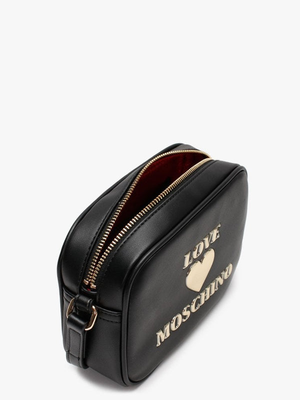 Heart Black Cross-Body Bag