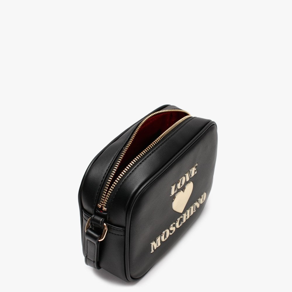 Heart Black Cross-Body Bag