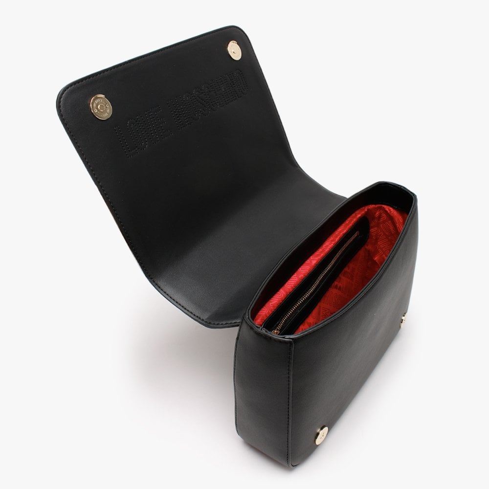 Heart Black Shoulder Bag