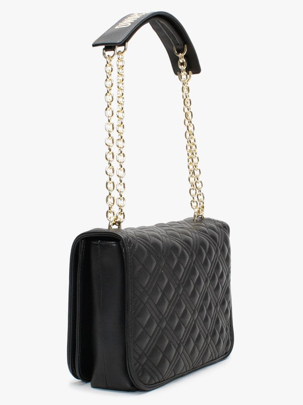 Quilted Chain Black Shoulder Bag