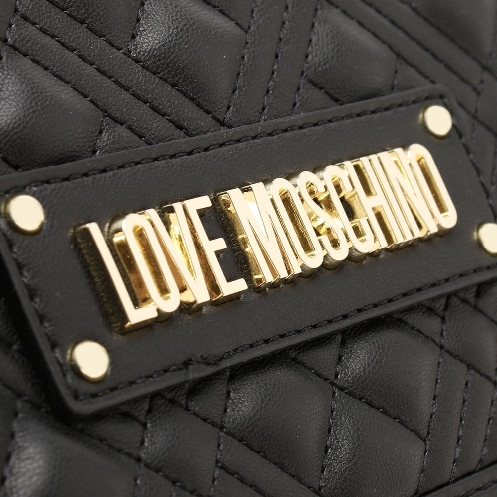 Quilted Chain Black Shoulder Bag