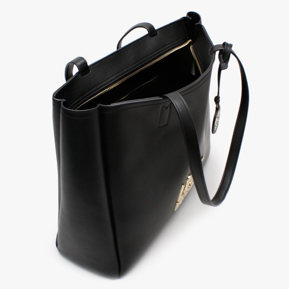 Black Logo Shopper Bag