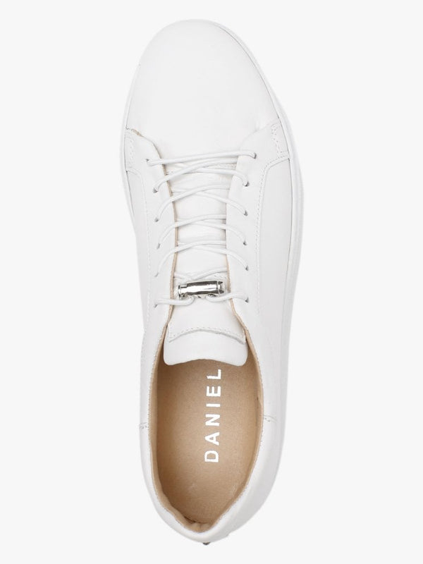 London Circus White Leather Flatform Trainers