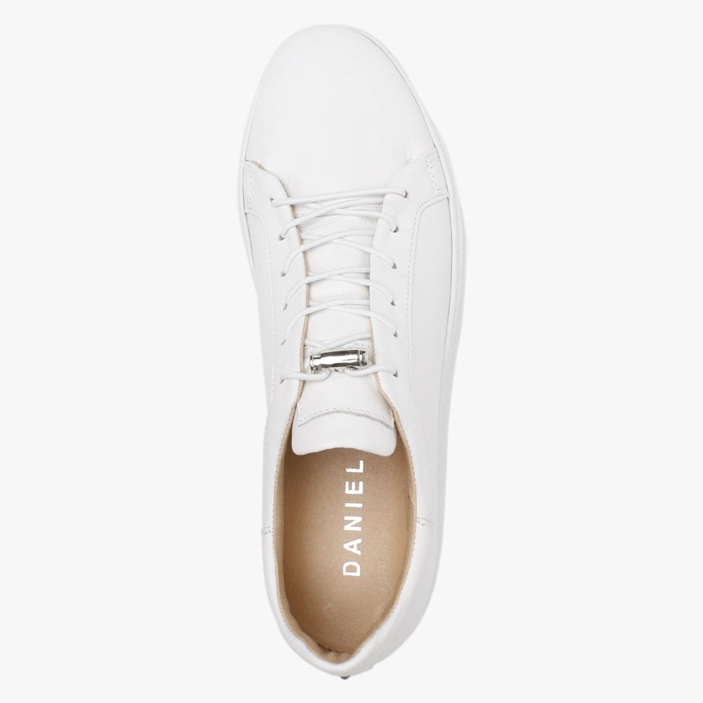 London Circus White Leather Flatform Trainers
