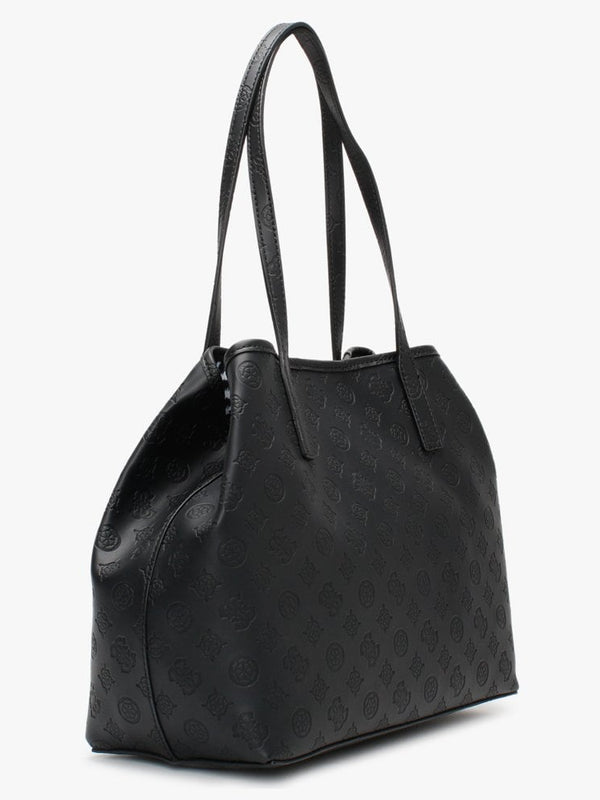 Vikky Roo II Signature Logo Black Tote Bag