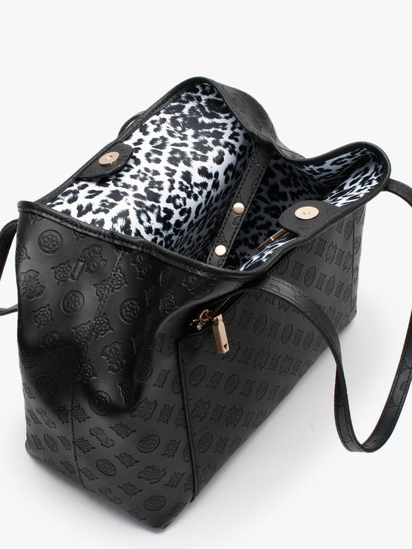 Vikky Roo II Signature Logo Black Tote Bag