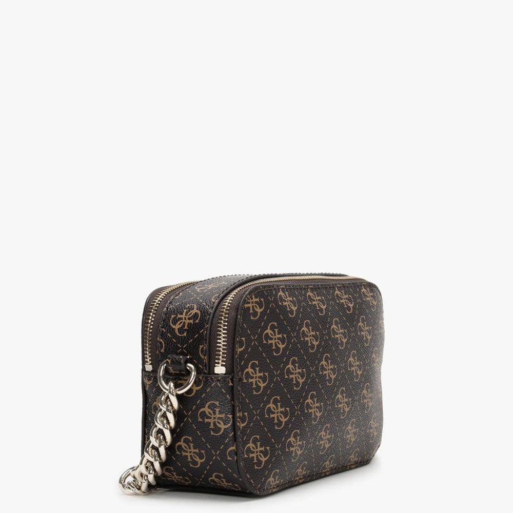 Noelle Signature Logo Brown & Black Camera Bag