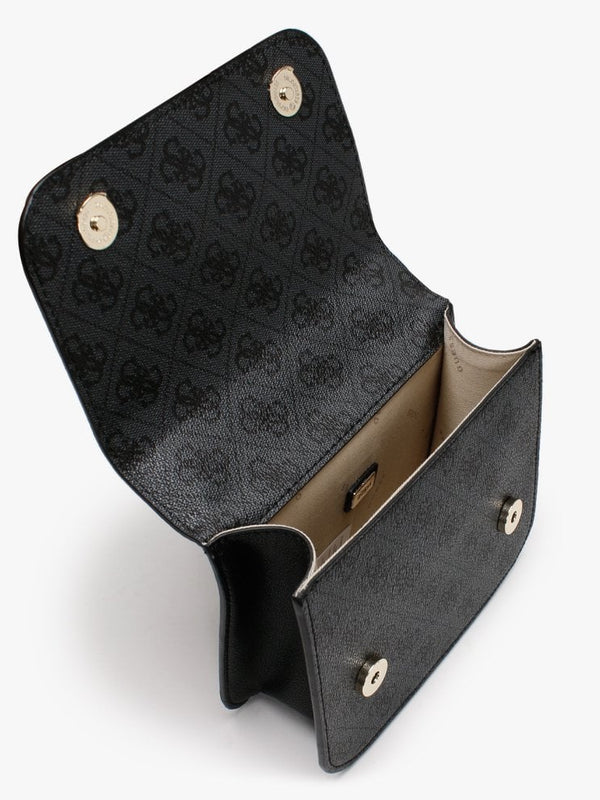 Noelle Repeat Logo Coal Mini Crossbody Bag