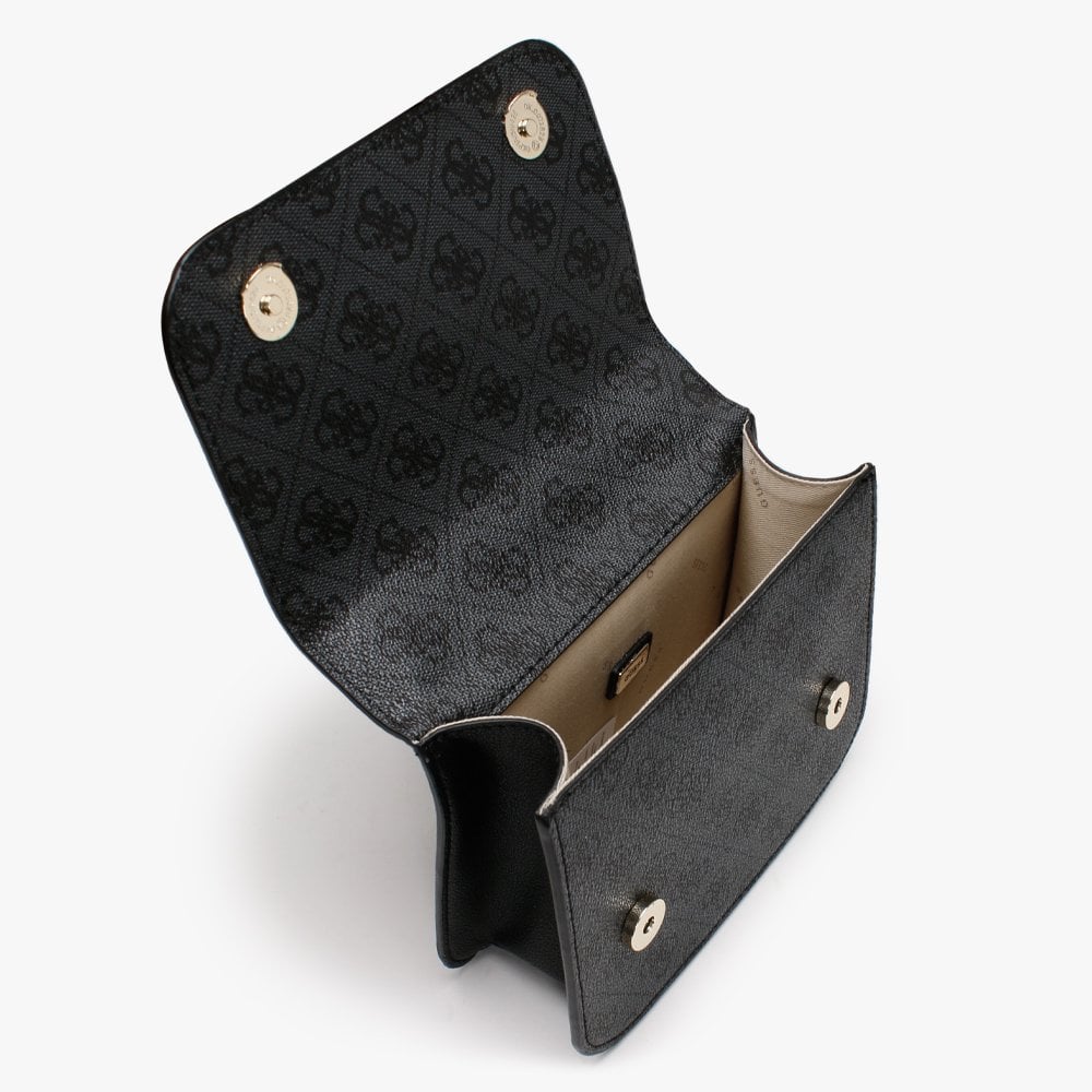 Noelle Repeat Logo Coal Mini Crossbody Bag