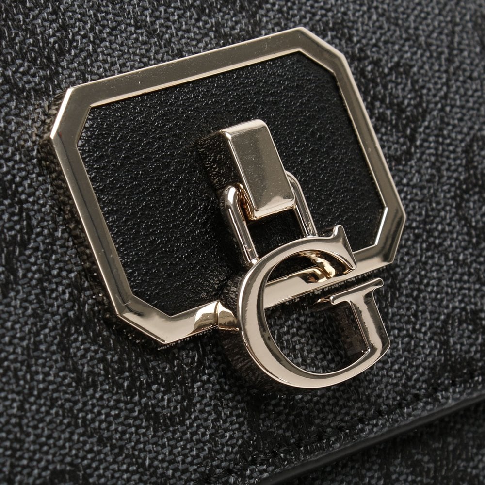 Noelle Repeat Logo Coal Mini Crossbody Bag