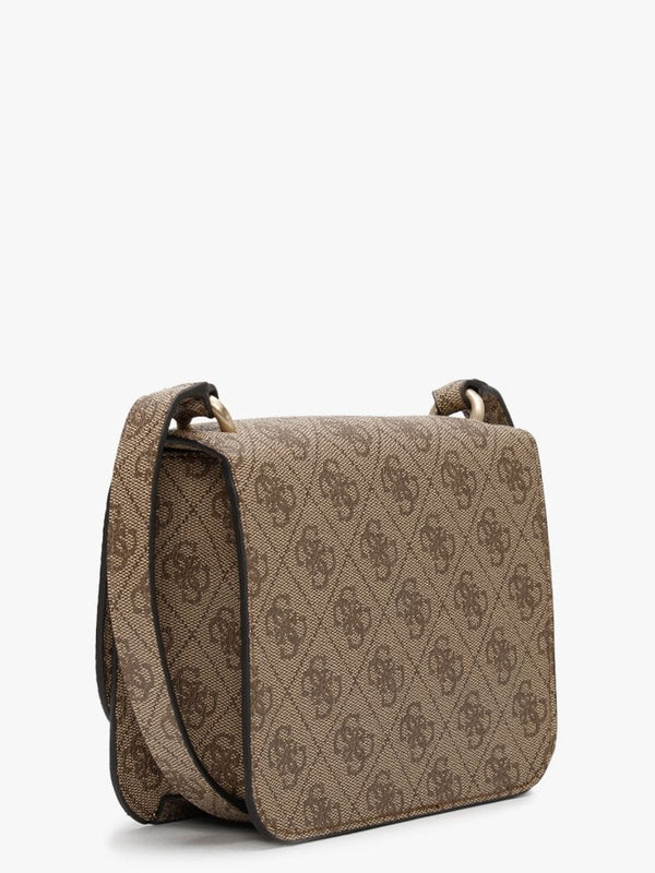 Noelle Repeat Logo Latte Mini Crossbody Bag