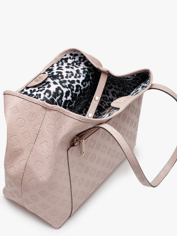 Vikky Signature Logo Almond Tote Bag