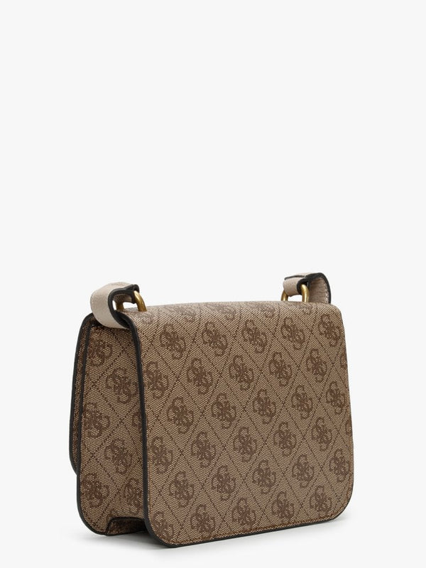 Noelle Repeat Logo Latte Mini Crossbody