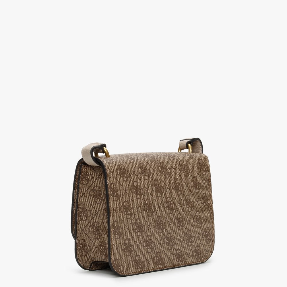 Noelle Repeat Logo Latte Mini Crossbody