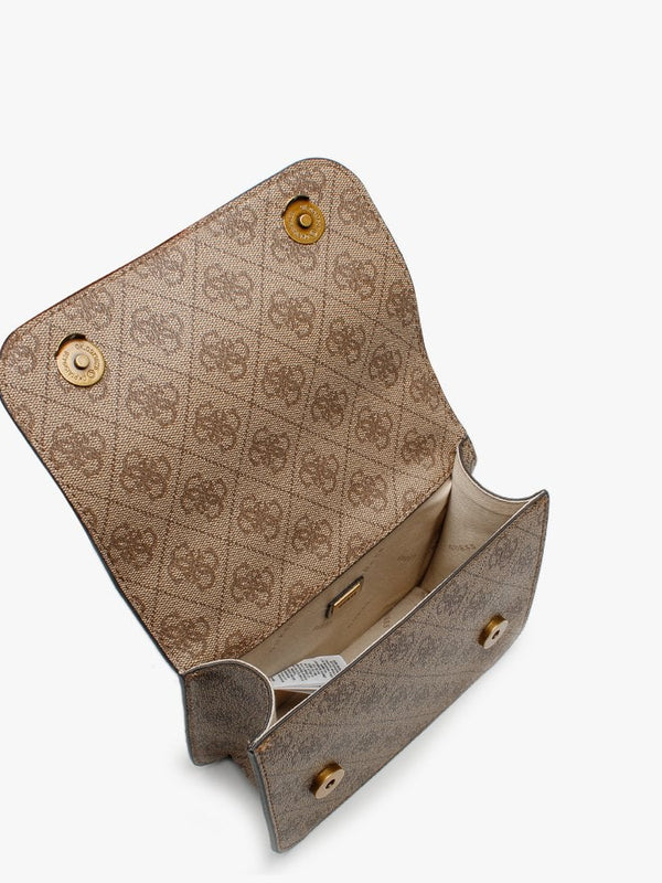 Noelle Repeat Logo Latte Mini Crossbody